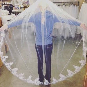 Wedding Veil, Beautiful beading detail